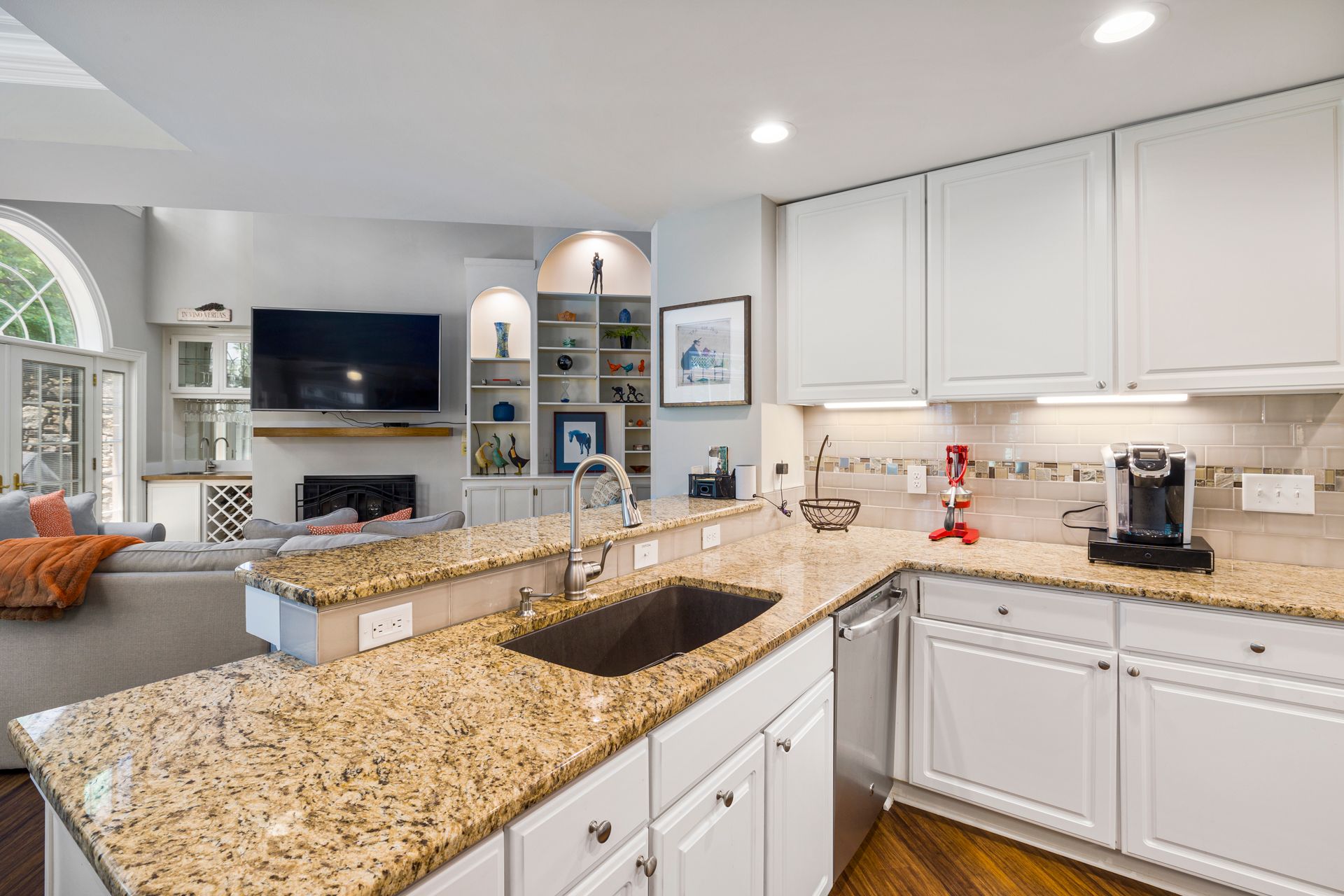 Finished residential kitchen interior